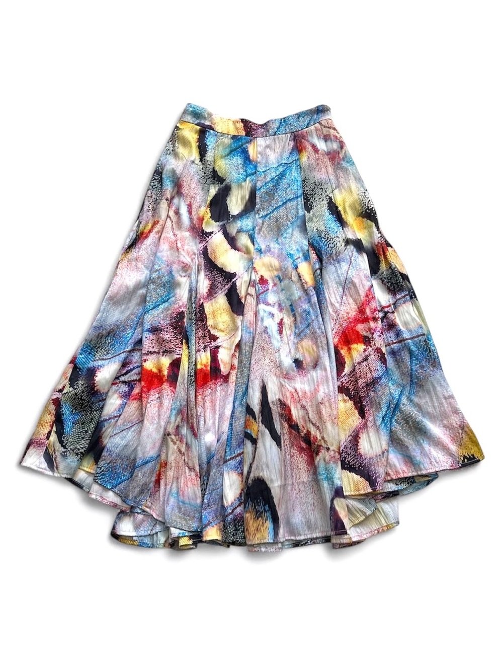 NWT Anthropologie Watercolor A Line Midi Circle Skirt